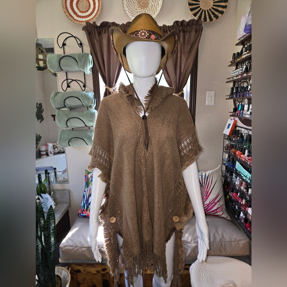 New! Beach Cover up Pullover Shawl - Picture 3 of 7